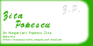 zita popescu business card